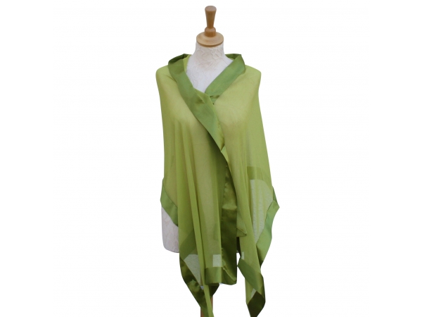 Lime silk scarf