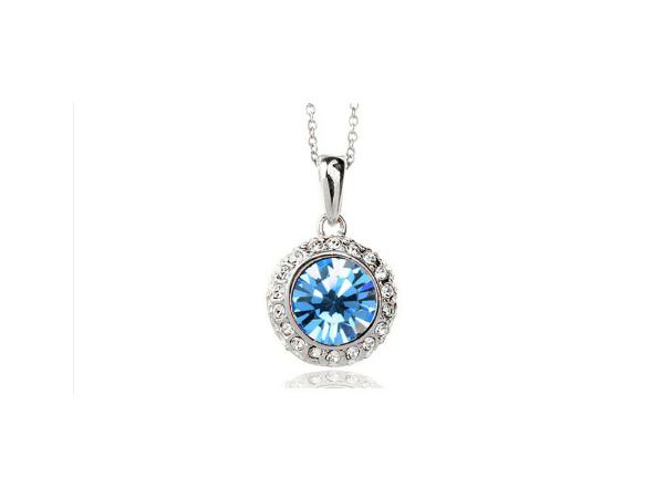 N248bl Blue crystal pendant