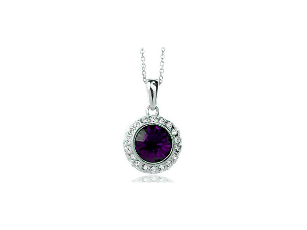 N248pl Purple crystal pendant