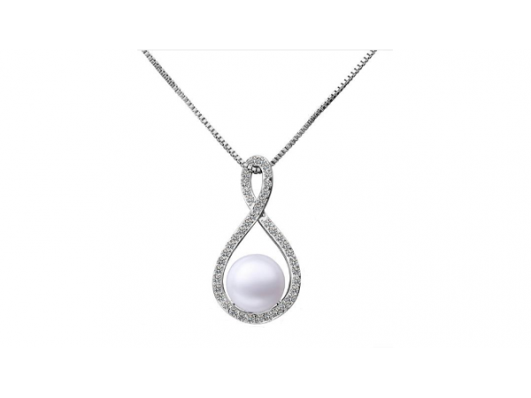 N412 Silver Pearl Necklace