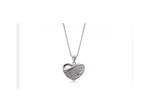 Ne309s Crystal Heart Necklace