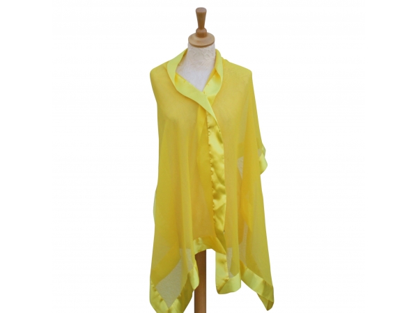 Yellow silk wrap